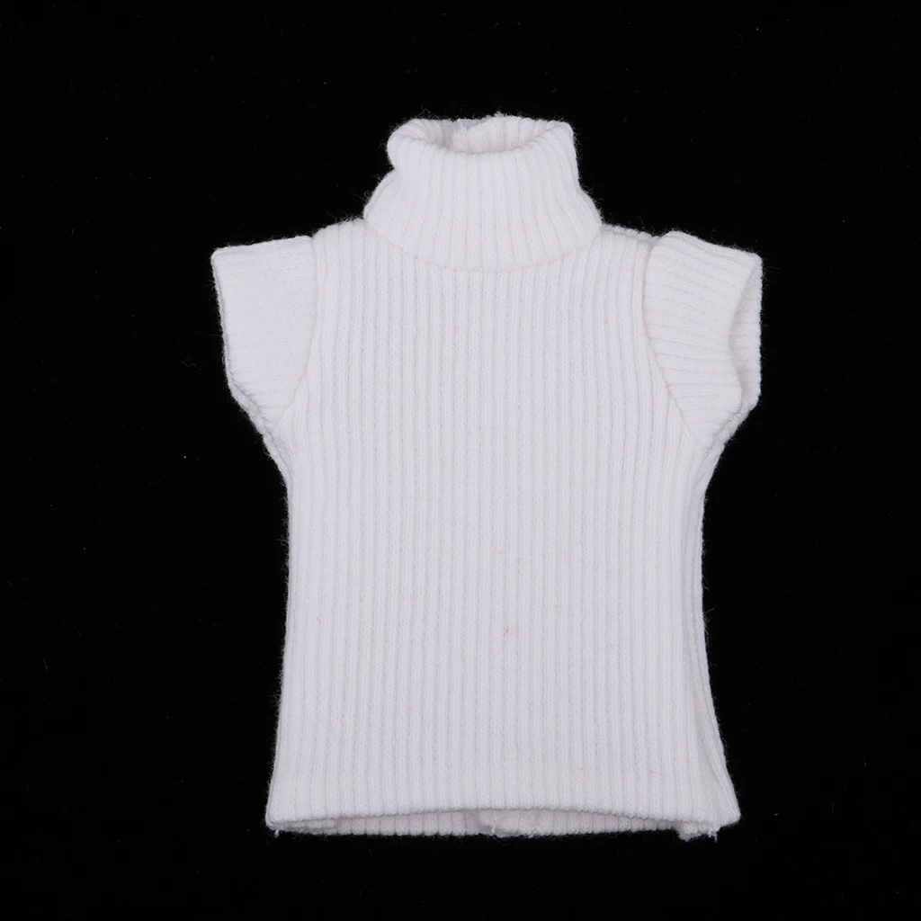  knitting wool material Handmade Doll Sweater Vest 11inch Doll Clothes Hand Knit Turtleneck Sweater For girls  Doll Fits 