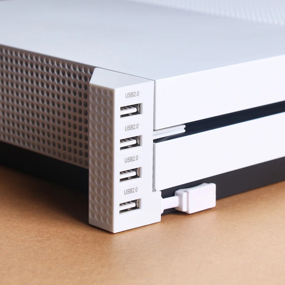 

4 Port USB Hub 2.0 for Xbox One Slim - 4 Ports USB Splitter Expansion Adapter for Microsoft XB1 S