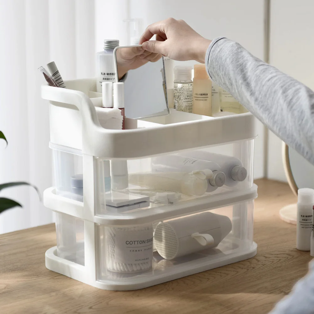 

Transparent drawer cosmetic storage box home desktop dressing table cosmetic box skin care products rack wx9261009
