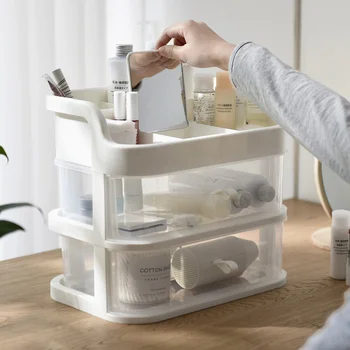 

Transparent drawer cosmetic storage box home desktop dressing table cosmetic box skin care products rack wx9261009