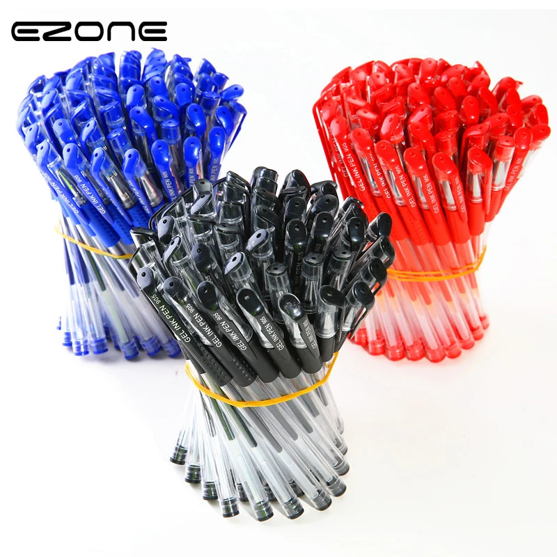 EZONE 20 PCS/Set Neutral Ink Gel Pen And Pen Refill Black Blue Red 0.5mm Bullet Refill Office Stationery School Supplies Gifts EZONE 20 PCS/Set Neutral Ink Gel Pen And Pen Refill Black Blue Red 0.5mm Bullet Refill Office Stationery School Supplies Gifts