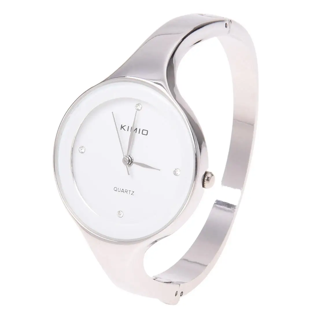 

Charm Bling Elegant Women Lady White Dial Bangle Bracelet Quartz Wrist Watch