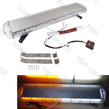 

XYIVYG 38" 72 LED EMERGENCY BEACON WARNING TOW TRUCK PLOW ROOF RESPONSE STROBE LIGHT BAR AMBER WHITE LAMP