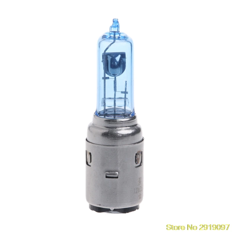 

New Motorcycle DC 12V 35W BA20D Headlight Halogen Bulb Xenon White Light Drop Shipping Support