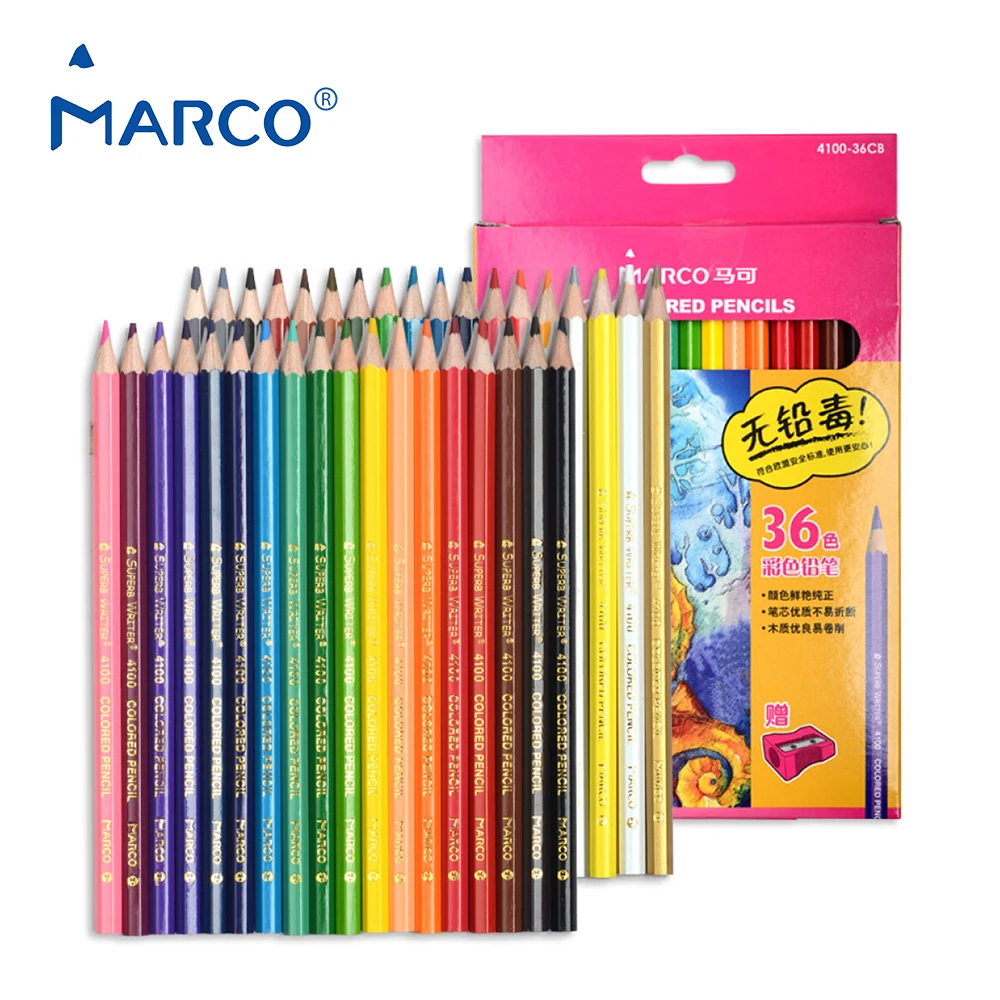 

Marco 12 24 36colors Oil Based Colored Pencils Set for Artist Sketching Drawing Writing Art Painting Kids Coloring Books