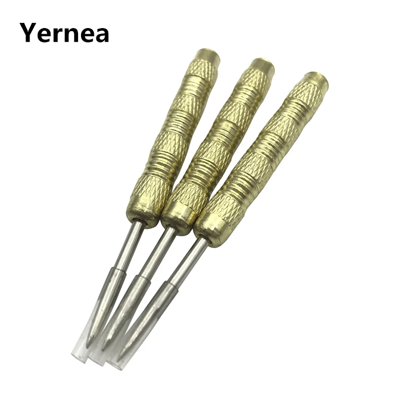 Yernea 새로운 3 개 다트 바늘 니켈 도금 구리 소재 스포츠 엔터테인먼트 다트 액세서리 스틸 팁 4.5 미리메터 나사 인터페이스