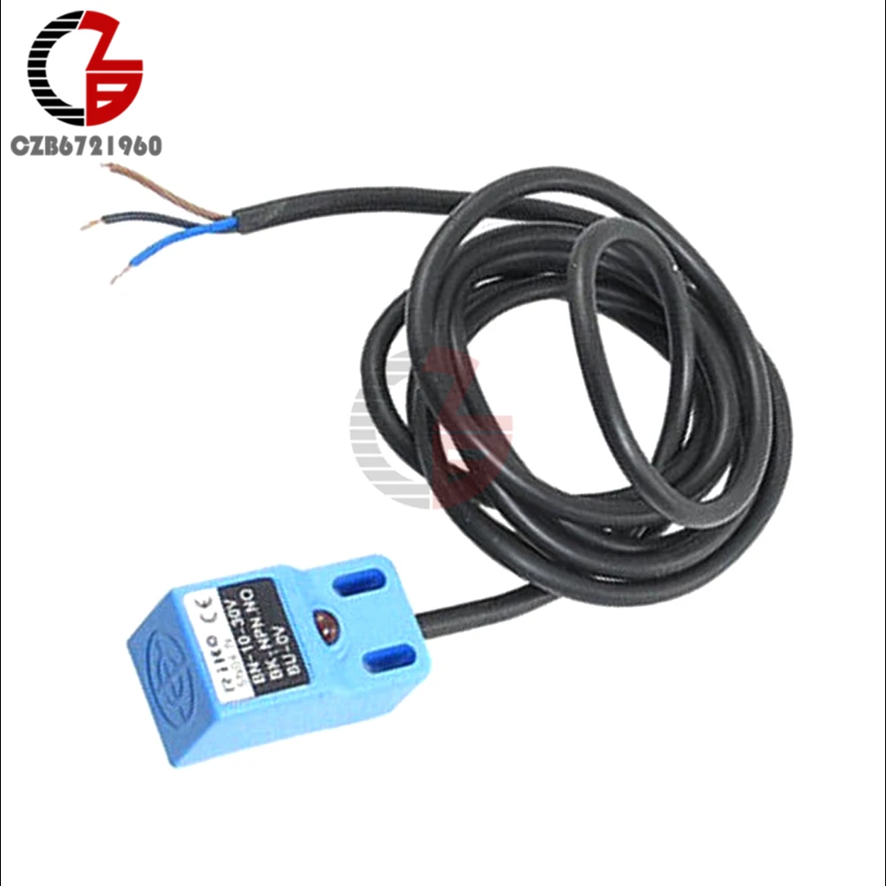 Синий SN04 N 4 мм индуктивный датчик обнаружения NPN NO DC 10 30 в|npn no|npn dcnpn proximity sensor |