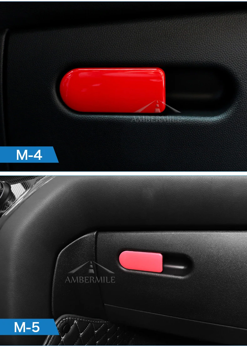 ABS Car Storage Box Switch Handle Cover Glovebox Handle Sticker for Mini Cooper Countryman F60 Accessories Car Styling (8)