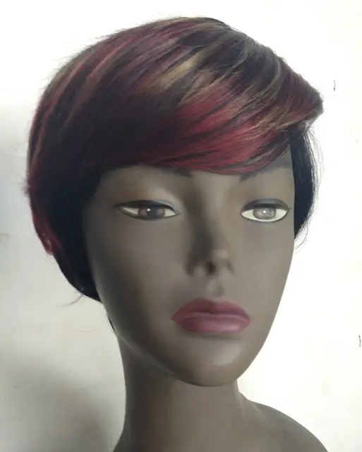 Hot Sale Short Fashion Personality Hairstyle Wigs Black Brown Dark