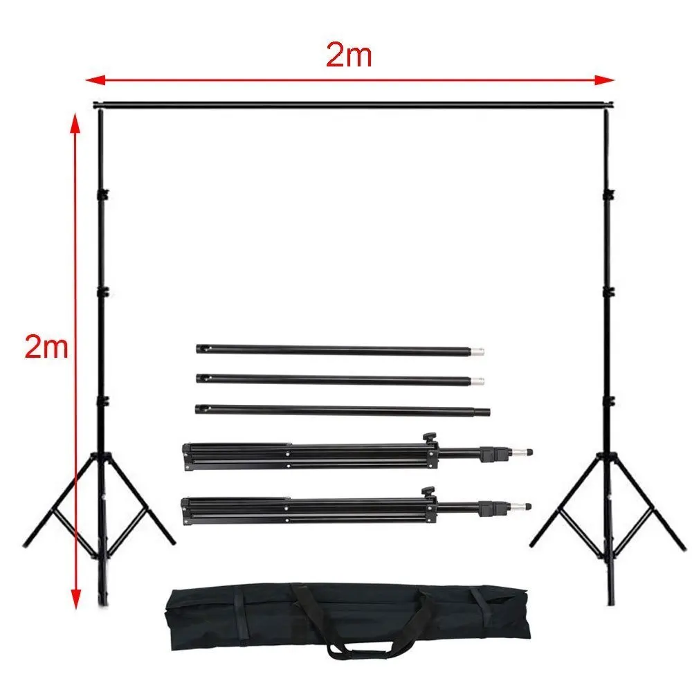 Набор для студийной фотосъемки с подставкой 1,6x3 м черный/белый/зеленый фон+ Система поддержки фона+ сумка для переноски