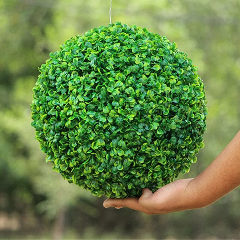 

20cm Artificial Plant Ball Topiary Christmas Outdoor Decor Hanging Ball For Wedding Party diy Hotel Home Yard Garden Decor ball