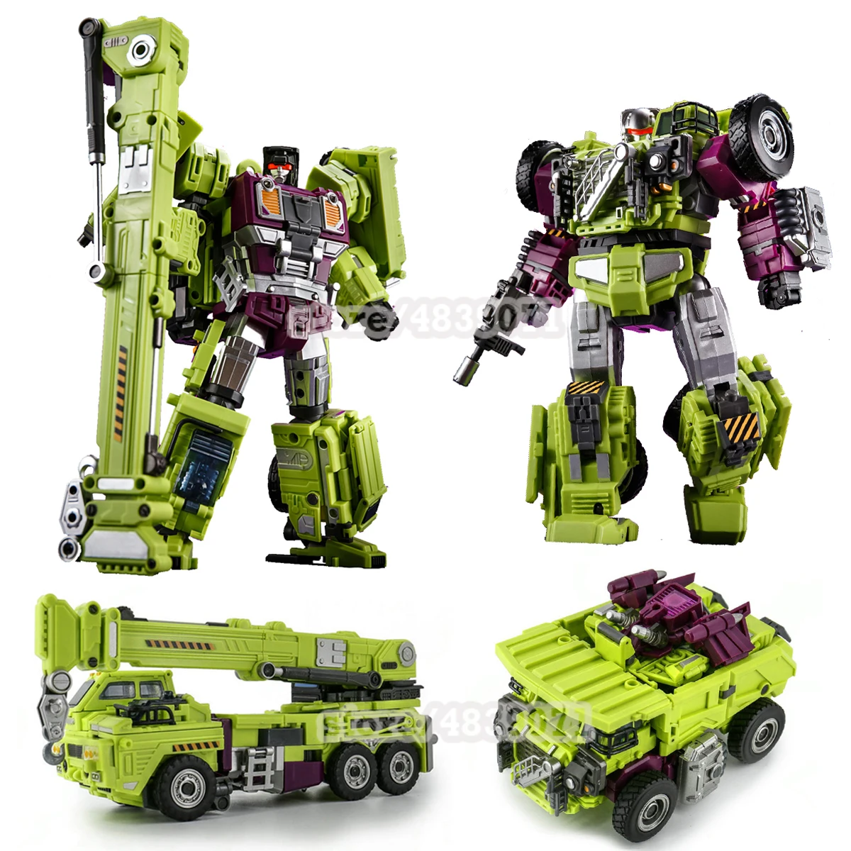 

JinBao Devastator Transformation G1 GT Oversize 6 IN1 Bonecrusher Scrapper Gravity Mixmaster Hook KO Action Figure Robot Toys