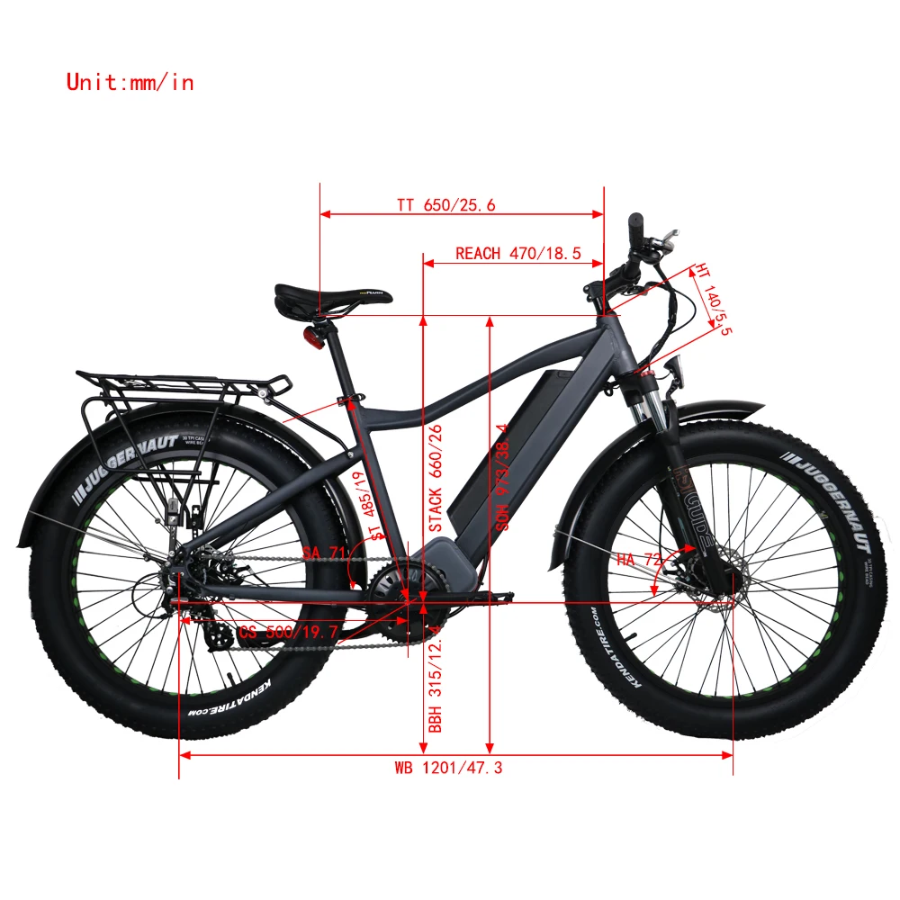 Прямая США/Канада 48V1000W Электрический fat tire велосипед с bafang BBSHD Средний привод двигателя