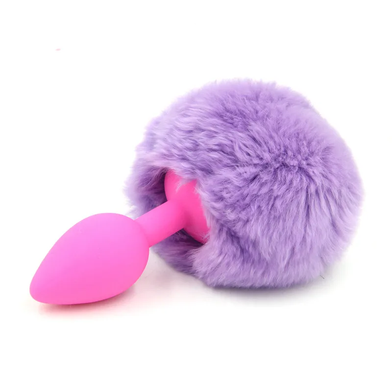 Small Size Siliconel Rabbit Tail Anal Plug Bunny Butt Sex Toys for Women Adult Products Jewelry Dildo | Красота и здоровье