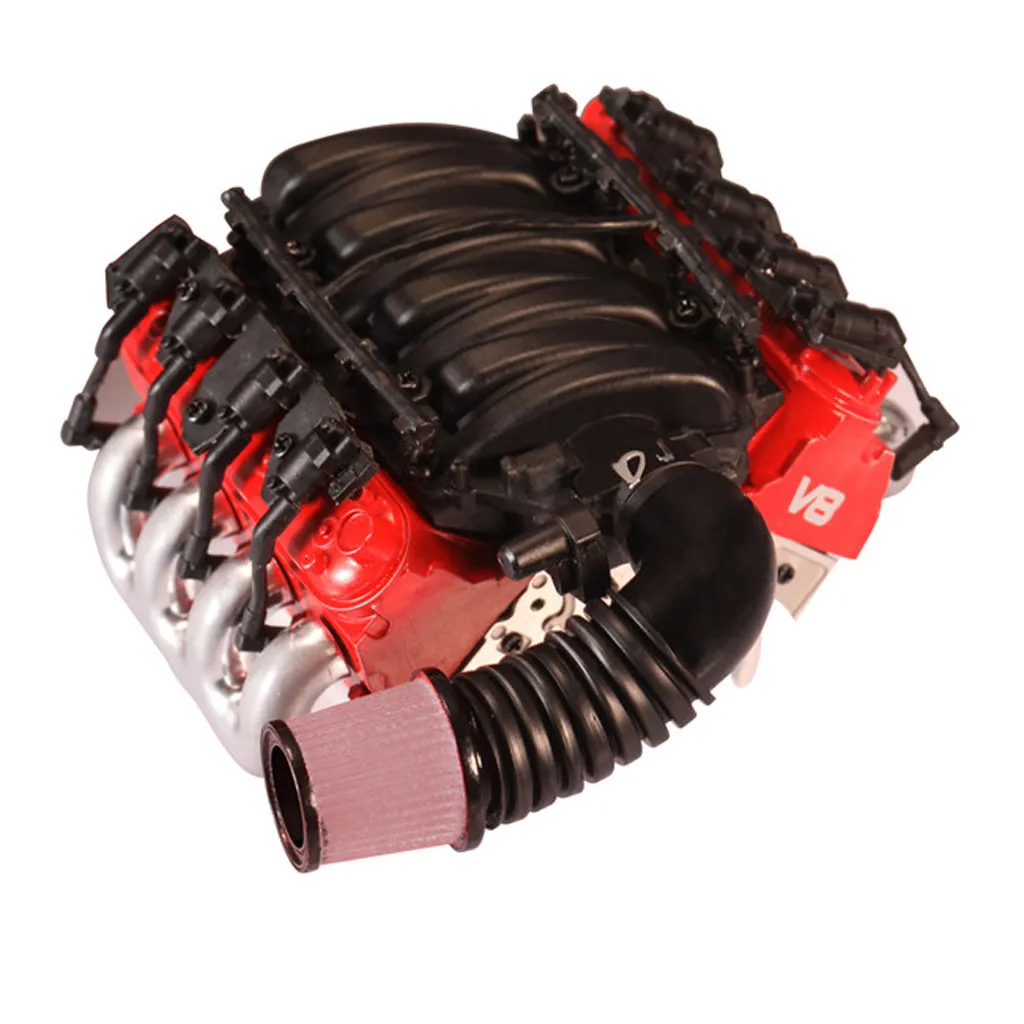 

OMESHIN Simulated V8 Hood + Traxxas Fan Radiator Trx4 D90 D110 D130 Scx10 Remote Control Racing Car Preferred