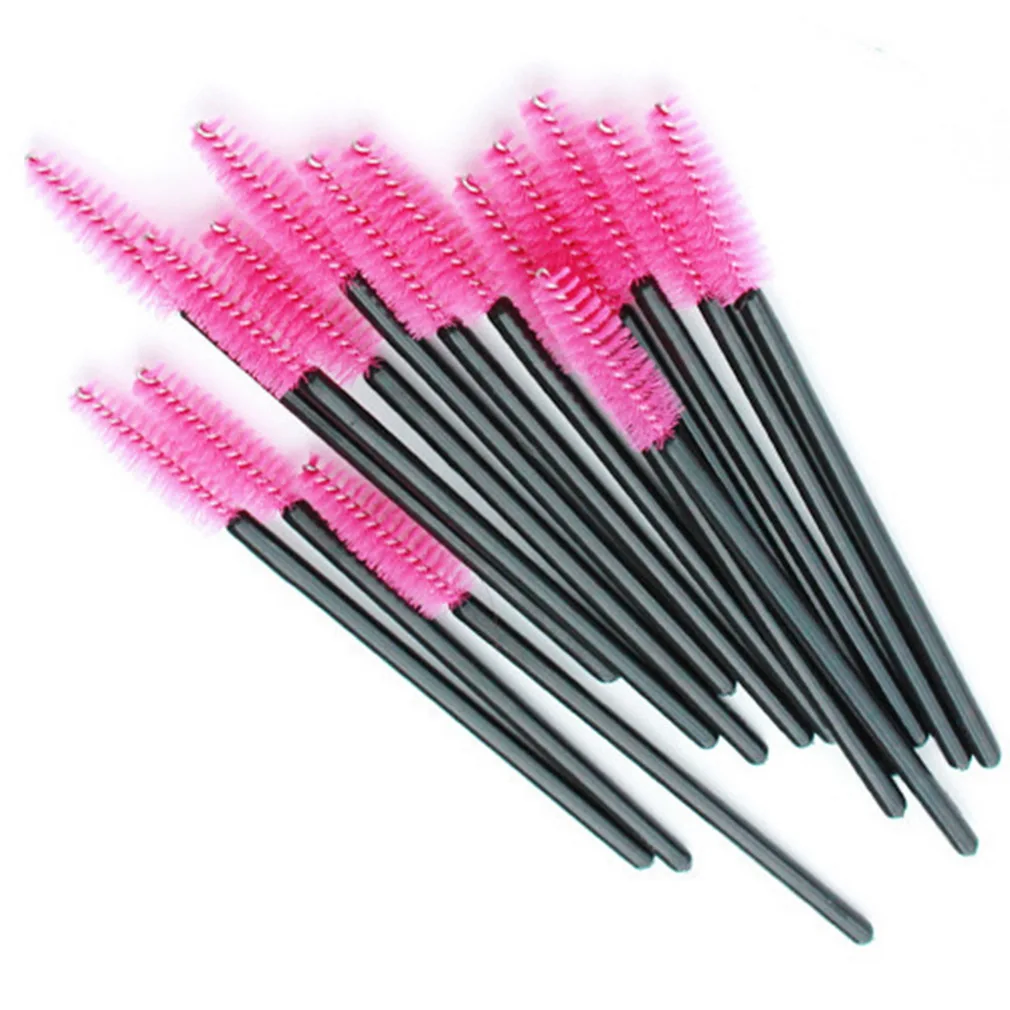 100 PCS Disposable Eyelash Mini Brush Mascara Wand Applicator Spooler