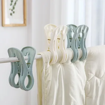

3 Pcs/set Multifunctional Plastic Clothespin Windproof Quilt clip Clothing Socks Blanket Drying Clip Home Laundry Accessories