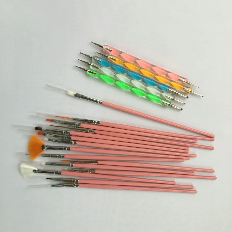 

20 Pcs/Set Nail Art Brush Pen Kit Nails Design UV Gel Dotting Painting Drawing Polish Manicure Tools For Women Lady 88