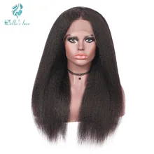 Kinky Straight Lace Front Human Hair Extension Wigs For Black Women 180 Density Brazilian Remy Human Hair Wigs Free Shipping