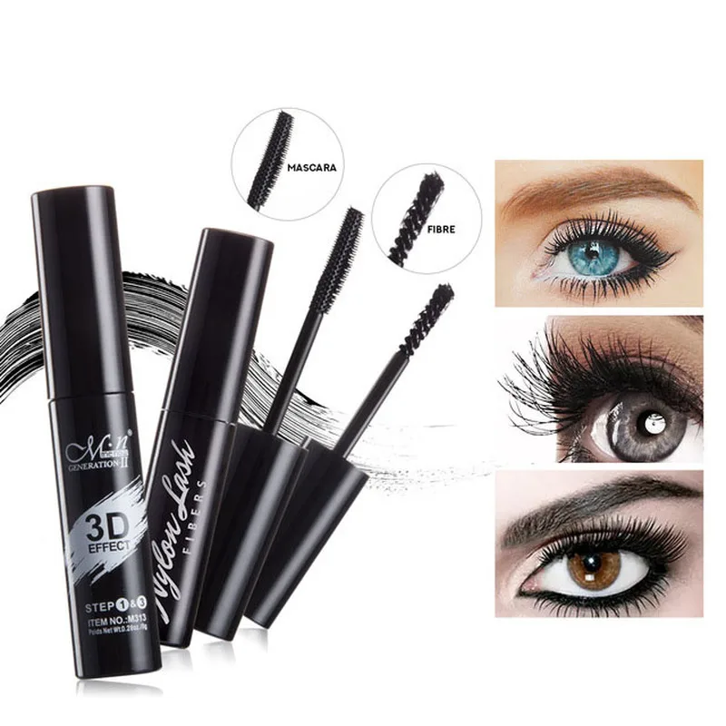 

Waterproof Mascara Plus Grafting Fiber Mascara Companion Beauty Eyelash Set eyelashes for women mascara fibers