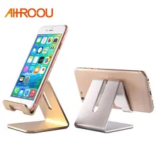 AHHROOU Aluminum Metal Phone Holder Desktop Universal Non-slip Mobile Phone Stand Desk Holder for iPhone Pad For Samsung Tablet