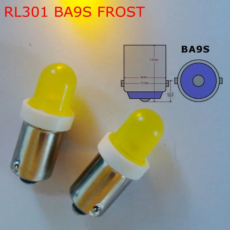 

Free shipping (50pcs/lot) RL301 24V BA9S  frost lights T8.5 auto led H6W replacement bulbs machine working bulbs