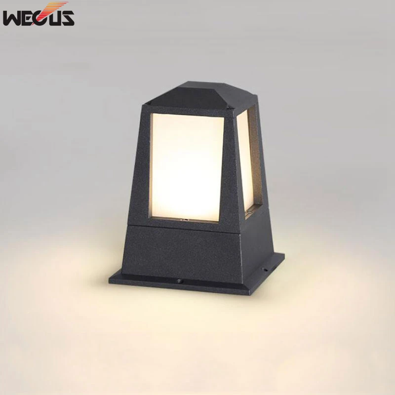 

(WECUS) Outdoor waterproof outdoor modern minimalist lawn light, villa courtyard landscape grass light, garden column headlight
