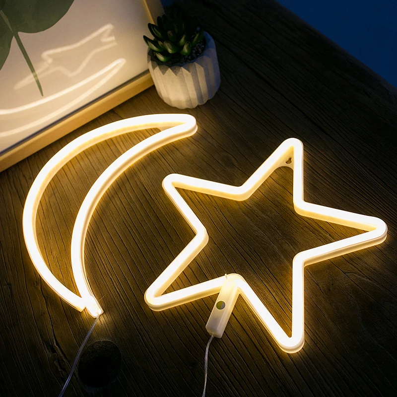  ROPIO LED Neon Sign Night Lights Flamingo/lips Unique Design Soft Light Wall Decor Lamp For Christm - 32864150868