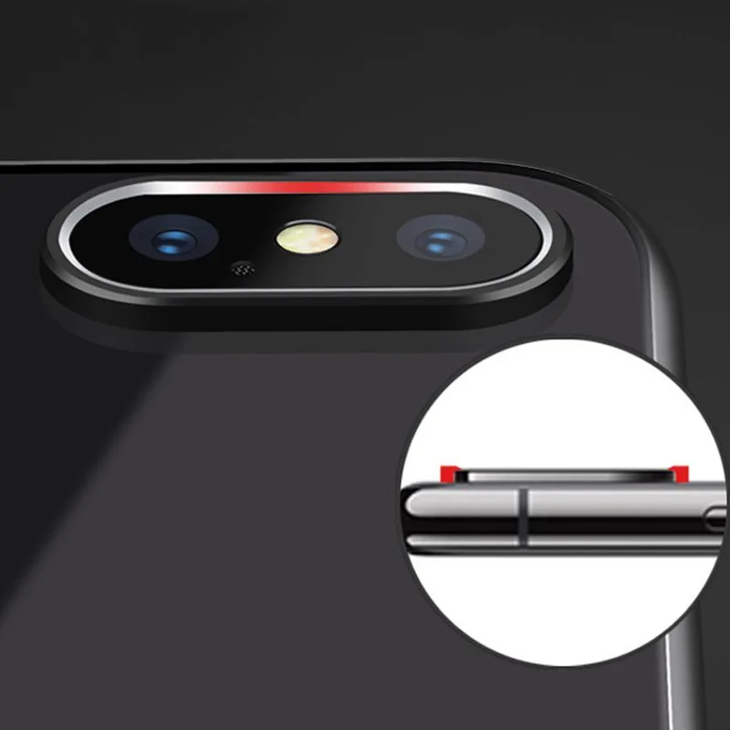 Portefeuille For iPhone X Camera Lens Protector Ring Plating Aluminum for iPhone X Camera Case Cover Ring Protection Accessories (7)