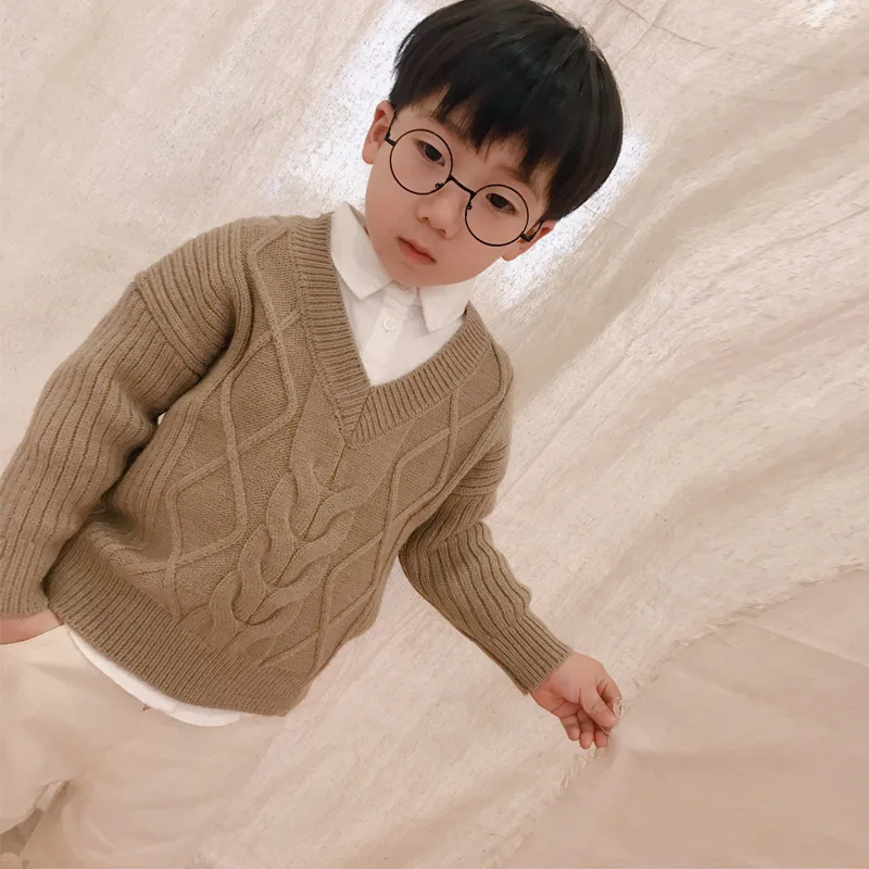 

Autumn Boys Cardigan Baby Clothes 2018 Boy Cotton Solid Long Sleeve Sweaters Kids Causal Knitted Tops Preppy Style to School