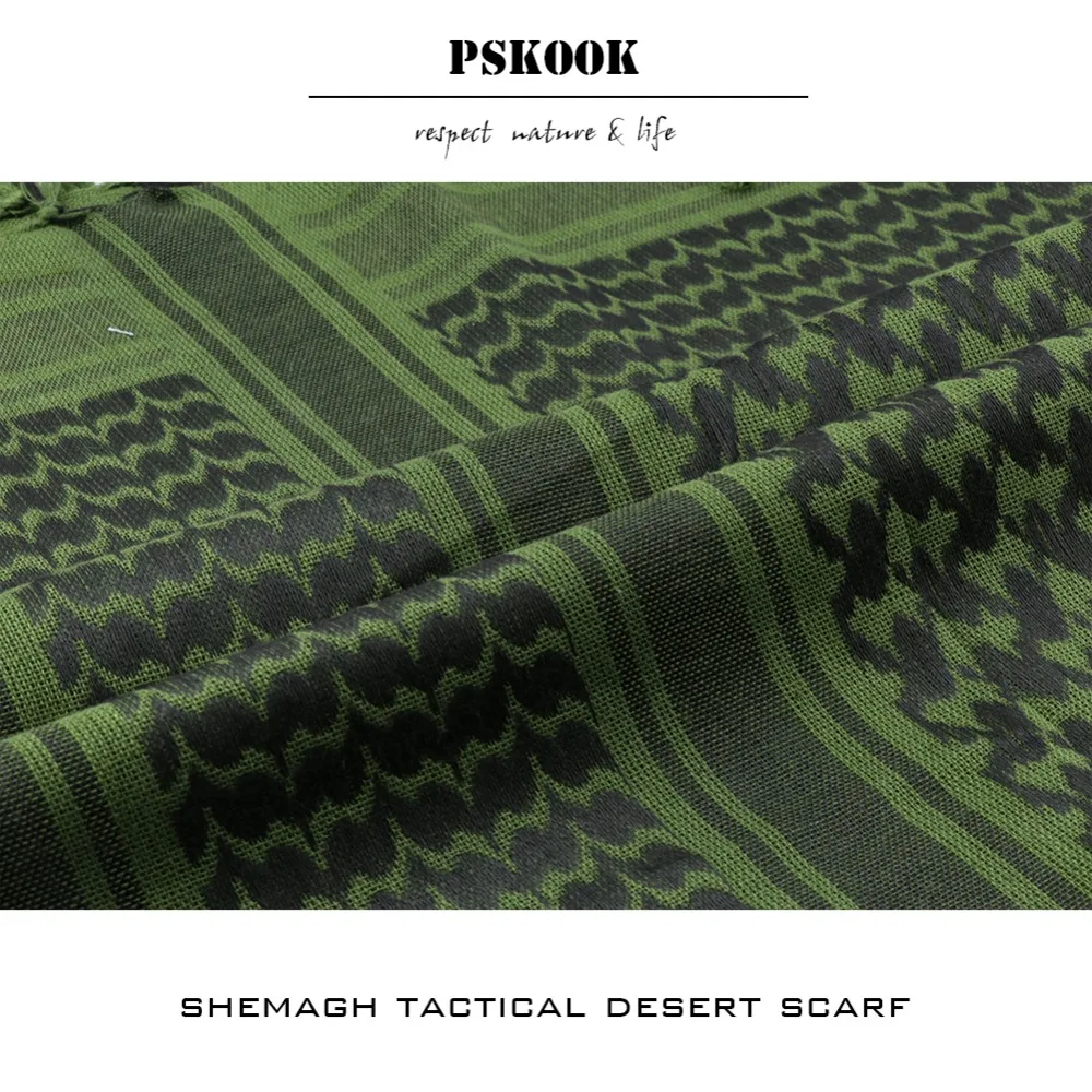 PSKOOK 100% хлопок Shemagh тактическая Женская Арабская накидка Tessel 110x110 см оптовая