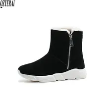

QZYERAI Winter Fur Integrated Snow Boots Warm and Comfortable Wool Women's Boots Wear - Resistant Women's Shoes Size 39