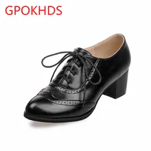 Big size 33-45 high quality hot sale 2017 new style women casual black color cut-outs lace up oxfords shoes flats shoes