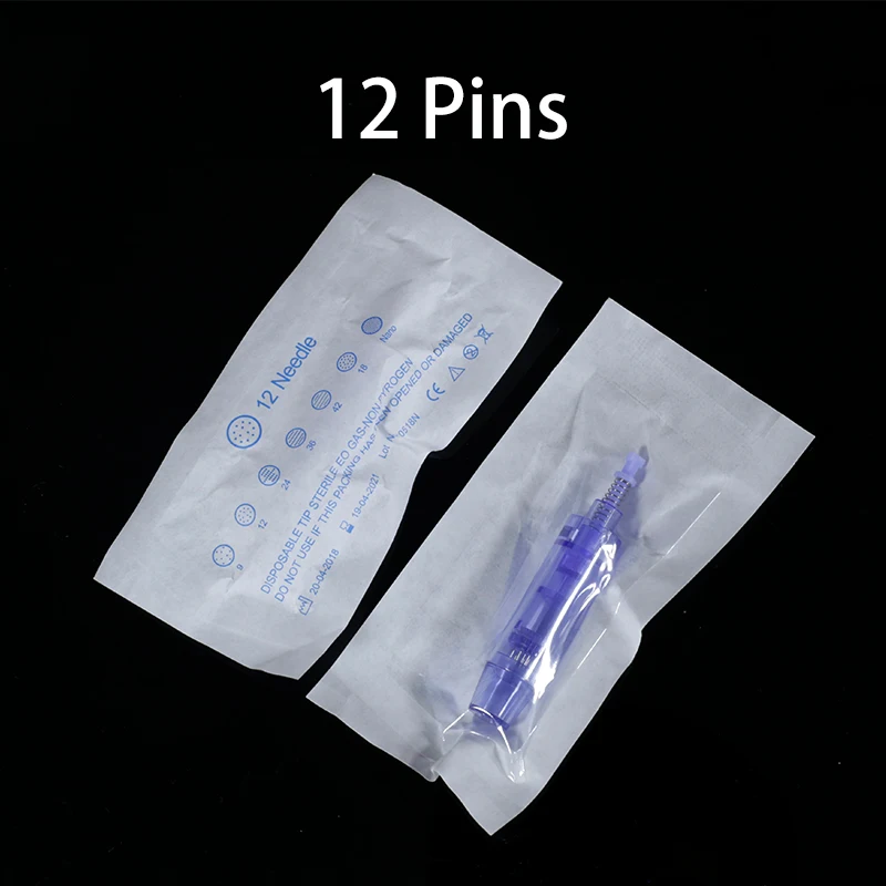 10 PCS Blue Electric A1 Derma pen Needles Bayonet 12 pin MYM Cartridge For Auto Microneedles Derma pen 12 pin DR.PEN Needles Tip