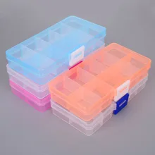 1 pièces en plastique stockage boîte à bijoux compartiment conteneur réglable pour perles boucle d'oreille boîte pour bijoux rectangle boîte