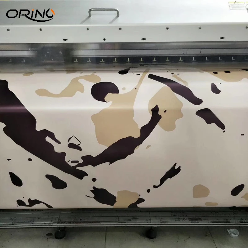 Best Price Geel Zwart Camouflage Auto Wrap Film met luchtbel Voertuig Stickers Desert Camo Vinyl Folie Cover 1.52X5/ 10/15/20/25/30 m