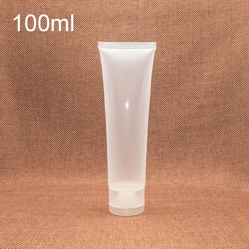 100ml Glossy Plastic Refillable Soft Bottle Empty Facial Cleanser Cosmetic Cream Squeeze Bottle