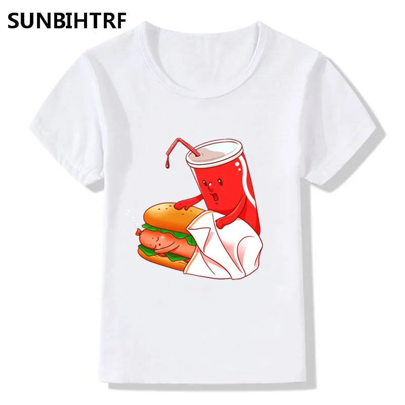 Burger Монстр Дизайн детские забавные футболка большие мальчики девочки Для детей