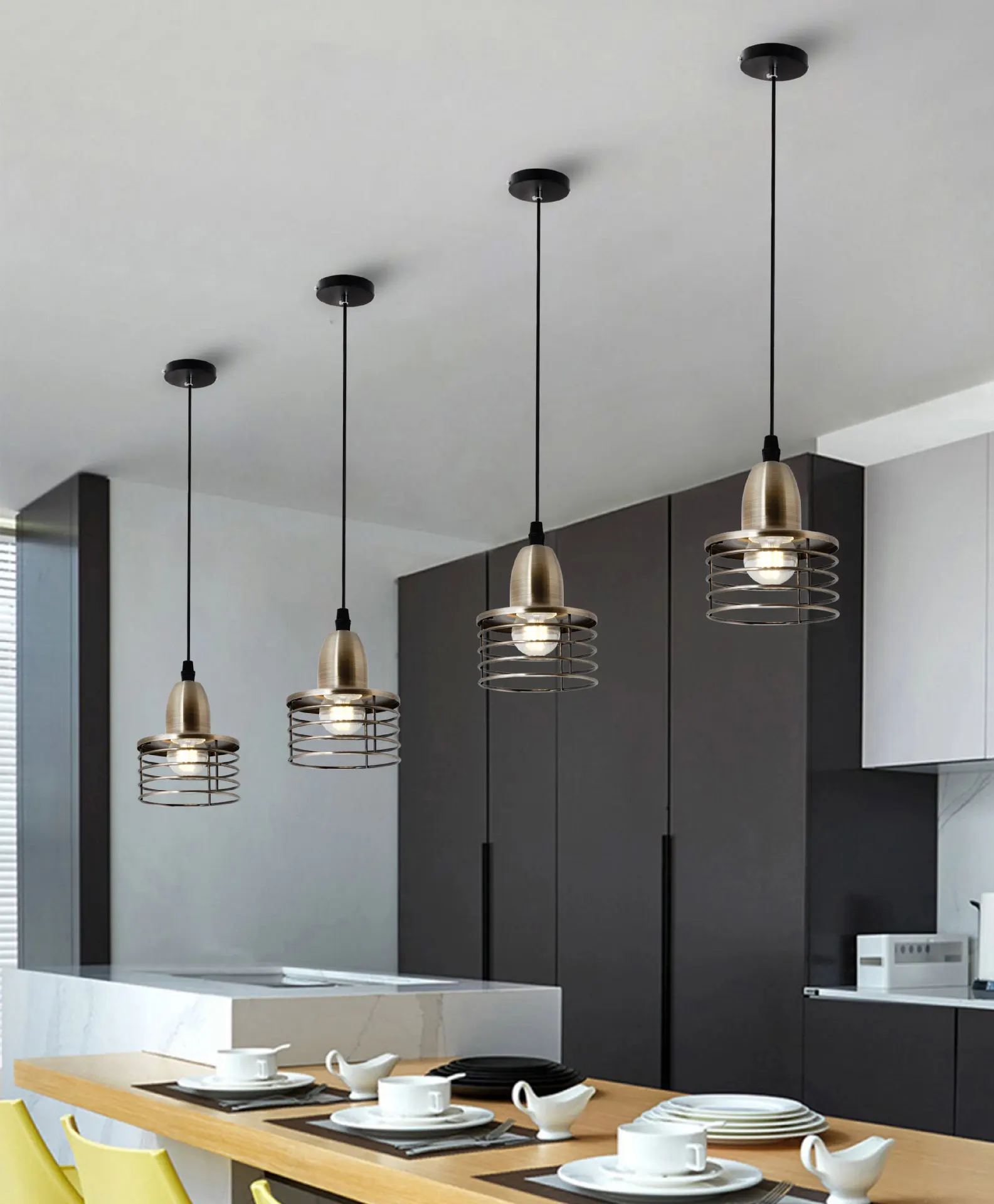 Industrial retro style pendant lights 
