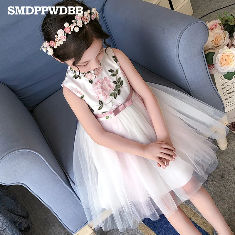 

Flower Girls Dress For Wedding and Party Dress Kids Pink Bridesmaid Princess Dress Children Dress Teenage Girl Clothing 12 Year