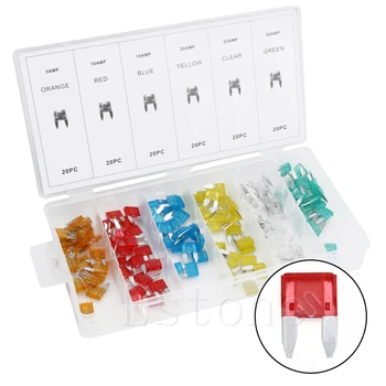 

120pcs Assorted Car Fuse Auto Truck SUV Fuses Mini Blade Fuse Kits 5-30 AMP