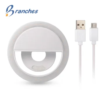 

USB charge LED Selfie Ring Light for Iphone Supplementary Lighting Night Darkness Selfie ring light Enhancing for Phone