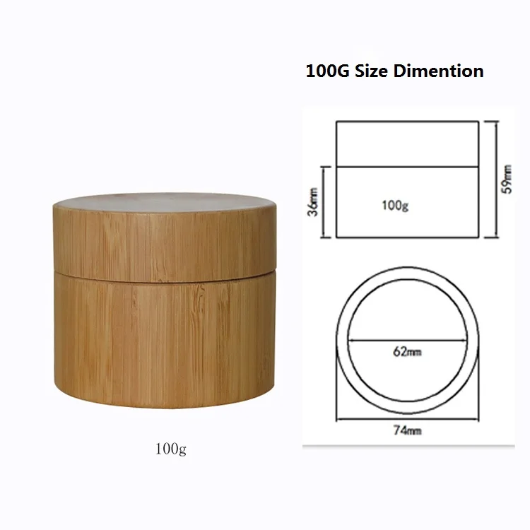 10 шт 5 г 10 г 20 г 30 г 50 г 100 г бамбуковая банка для крема PP пластиковый упаковочный контейнер для косметической продукции горшок бамбуковая деревянная банка