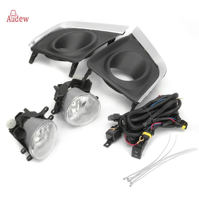 

2Pcs Clear Lens Bumper Driving Fog Lights+2Pcs H16 Bulbs+Switch Fog lamp set For Toyota Corolla 2014-2015 car styling