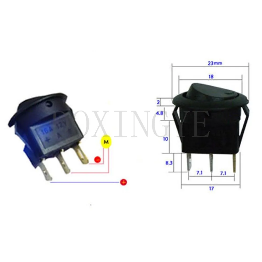 Doxingye, 10 шт. 12V 20A автомобиль Лодка Авто Синий светодиодный рокер в круглую горошину, тумблер SPST переключатель ВКЛ-ВЫКЛ Управление по выгодной цене с доставкой