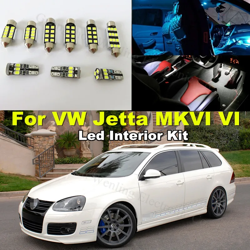WLJH 9x Canbus T10 W5W C5W Автомобильный светодиодный светильник комплект освещения