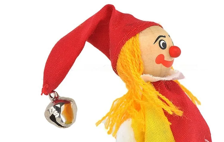 2 шт. бренд ребенок клоун марионетки/23 см длинной деревянной телескопические палки куклы для детей Дети Плюшевые игрушки куклы, 1 шт./упак