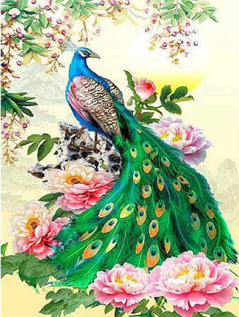 5D Diamond Embroidery Peacock Cross Stitch DIY Diamond Painting Animal Diamond rhinestones Home Decor Christmas gift
