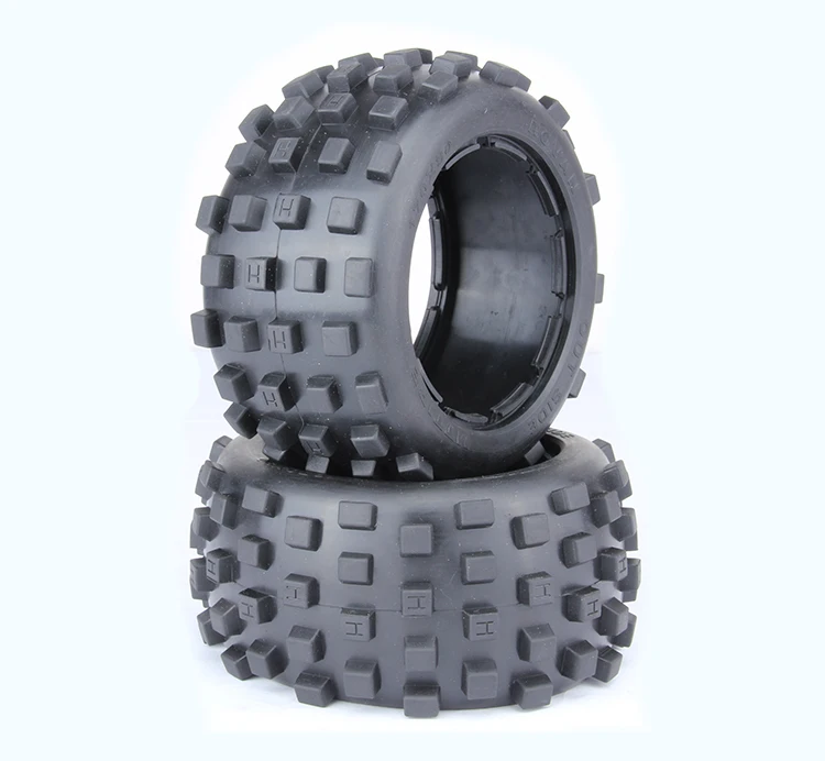 

1/5 Scale RC KM RV HPI Baja 5B Buggy Knobby Rear Wheels &Tires (2) ,free shipping