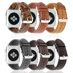 Кожаный ремешок для мм Apple Watch Band 42 мм 38 мм Iwatch Series 3 2 1 браслет из воловьей кожи Натуральная кожа ремешок для Iwatch